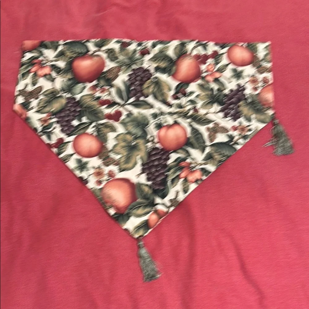 Curtain Valance Floral Fruit Grape Butterfly Patterned Valances with Tassels